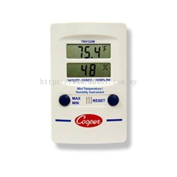 Cooper Atkins TRH122M - Digital Temperature & Humidity Dual Display Mini Wall Thermometer [Delivery: 3-5 days]