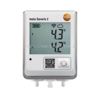 Testo Saveris 2-T2 | WiFi Data Logger with Display and 2 Connections for NTC Temperature Probes [Delivery: 3-5 days]