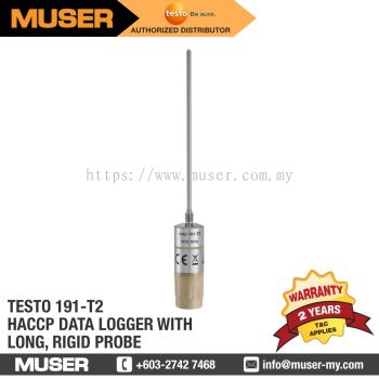 testo 191-T2 HACCP Temperature Data Logger with Long, Rigid probe