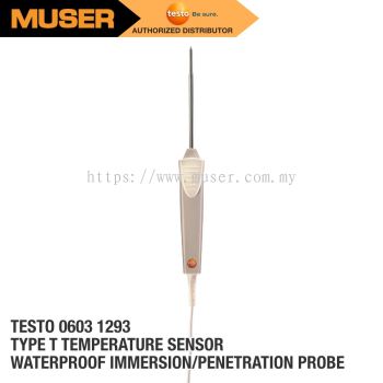 Testo 0603 1293 Waterproof Standard Immersion/Penetration Probe (TC Type T)