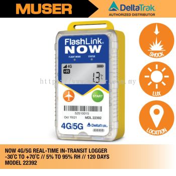 22392 FlashLink NOW 4G/5G Real-Time In-Transit Logger | DeltaTrak by Muser