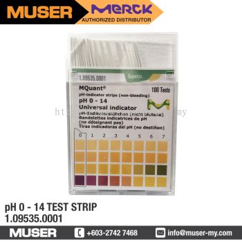 MQuant pH Indicator Strips (Non-Bleeding) pH 0 - 14 | Merck by Muser