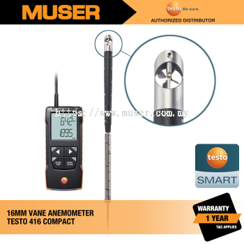 Testo 416 (0563 0416) Digital 16 mm Vane Anemometer with App connection