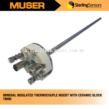 TMINI Mineral Insulated Thermocouple Insert with Ceramic Block | Sterling Sensors by Muser
