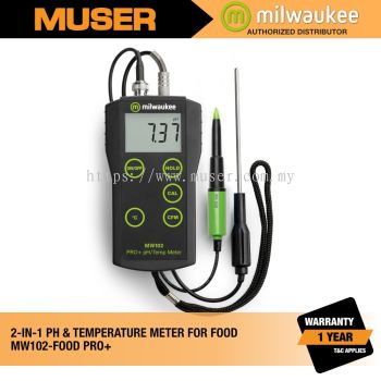 MW102-FOOD PRO+ 2-in-1 pH and Temperature Meter for Food | Milwaukee by Muser