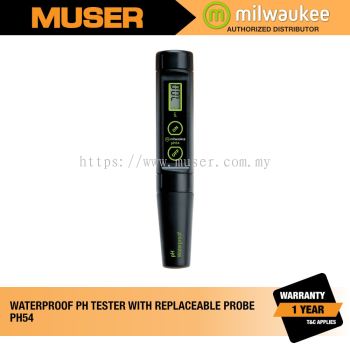 pH54 Waterproof pH Tester with Replaceable Probe | Milwaukee by Muser