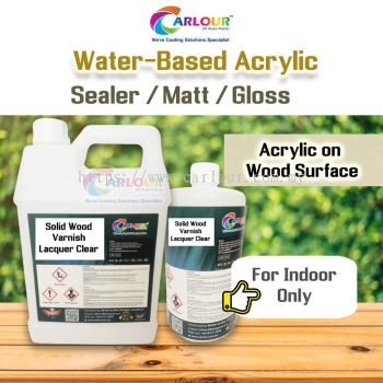 Solid Wood Varnish Lacquer Clear Water Based Acrylic Sealer/ Topcoat Matt/ Gloss/ Finish for Indoor CARLOUR DIY