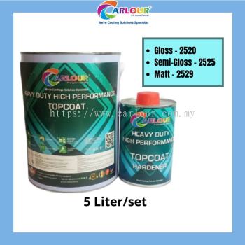 Topcoat Polyurethane 5 Liter/set PU Paint with Hardener Outdoor UV Protection Multiple color choose, CARLOUR PRO