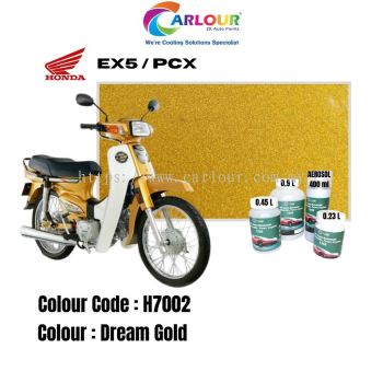 Motor Honda EX5 / PCX [H7002] Dream Gold Pearl 2K Original Basecoat Paint Colour CARLOUR