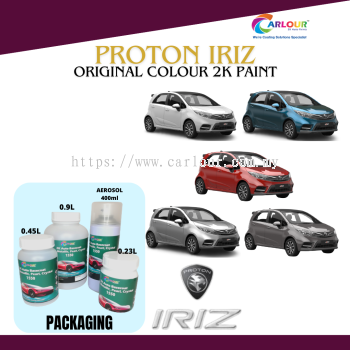 Proton Iriz Original Color 2K Paint Basecoat Solid Metallic Pearl Crystal CARLOUR