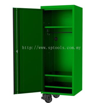 SP TOOLS 27" USA SUMO SERIES SIDE CABINET - 3 FIXED SHELVES & CLOTHES HANG RAIL - GREEN/BLACK SP44885G