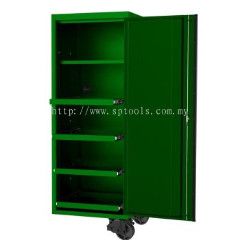 27" USA Sumo Series Side Cabinet - 4 Roller Shelves & 1 Fixed Shelf - Green/Black | SP44880G