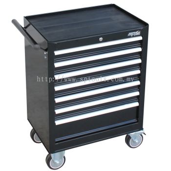 SP TOOLS CUSTOM SERIES ROLLER CABINET - 7 DRAWER - BLACK/CHROME SP40104