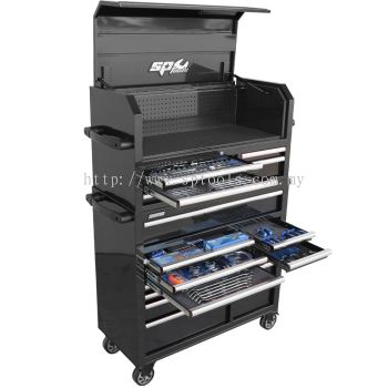 Sumo Series Power Hutch Tool Kit - 334pc - Metric/SAE - Black/Chrome Handles | SP50553