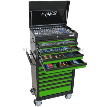 SP TOOLS CUSTOM SERIES TOOL KIT - 244PC - METRIC/SAE - GREEN/BLACK SP50104G