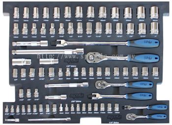 SP TOOLS FOAM TRAY - METRIC/SAE - 81PC - SOCKETS & ACCESSORIES INCLUDED SP50003