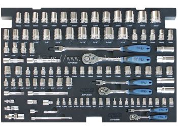 SP TOOLS FOAM TRAY - METRIC/SAE - 103PC - SOCKETS & ACCESSORIES INCLUDED SP50005