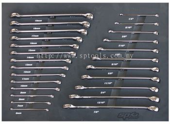 SP TOOLS FOAM TRAY - METRIC/SAE - 25PC - SPANNERS INCLUDED SP50015