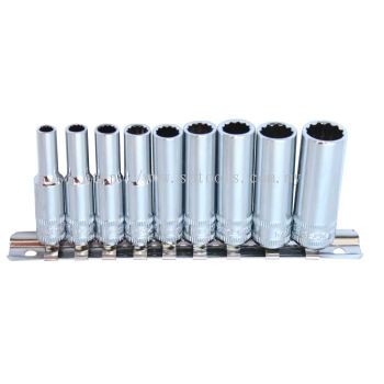 SP TOOLS 1/4"DR DEEP SOCKET RAIL SET - 12PT SAE - 9PC SP20143