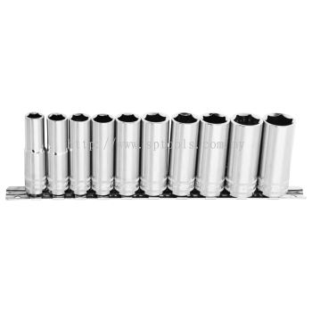 SP TOOLS 3/8"DR DEEP SOCKET RAIL SET - 6PT METRIC - 10PC SP20242