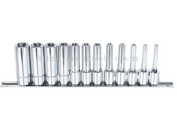 SP TOOLS 3/8"DR DEEP SOCKET RAIL SET - 12PC - E-TORX SP20551