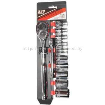 SP TOOLS 1/2"DR SOCKET SET - 12PT METRIC ONLY - 12PC - 888 SERIES T820315