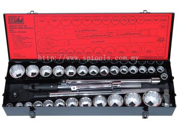 SP TOOLS 3/4"DR SOCKET SET - 12PT METRIC/SAE - 32PC SP20400