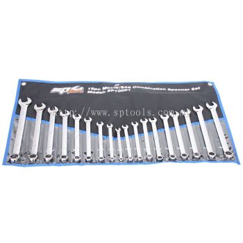 SP TOOLS COMBINATION ROE SPANNER SET - METRIC/SAE - 18PC SP10001