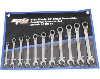 SP TOOLS GEAR DRIVE ROE SPANNER SET - 15 OFFSET - METRIC - 11PC SP10111