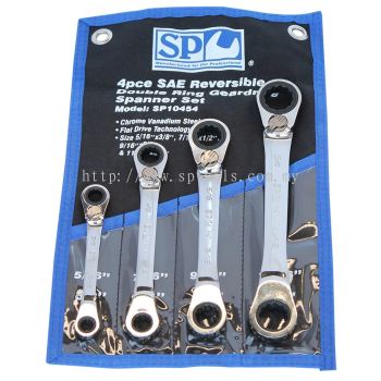 SP TOOLS DOUBLE RING GEAR DRIVE SPANNER SET - 15 OFFSET - SAE - 4PC SP10454