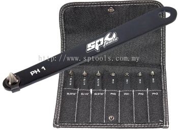 SP TOOLS MINI SPANNER BIT SET - LOW PROFILE - SLOTTED & PHILLIPS - 7PC SP39650