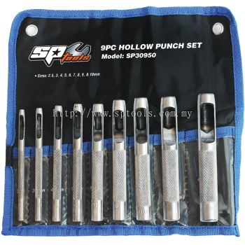 SP TOOLS HOLLOW PUNCH SET - 9PC SP30950