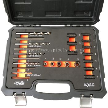 SP TOOLS SCREW EXTRACTOR SET - DRILL BIT & GUIDE - 25PC SP31320