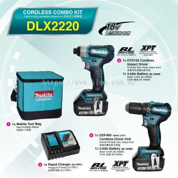 MAKITA DLX2220 CORDLESS COMBO KIT