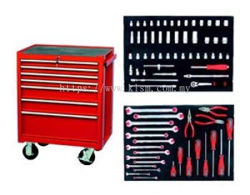 KENNEDY KEN-595-5500K 75PCS SET WITH PROFESSIONAL ROLLER CABINET