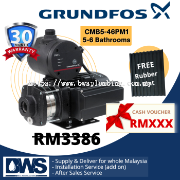 Grundfos CMB5-46PM1 (1.2HP) Water Booster Pump - Best Price Malaysia