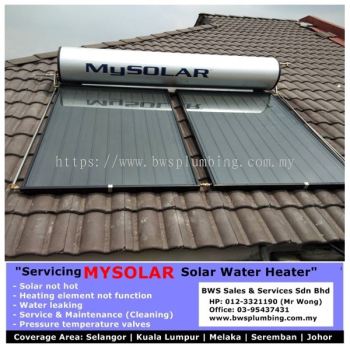 Mysolar Solar Hot Water System Repair & Service Maintenance