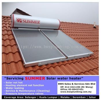 SUMMER Solar Water Heater Supply & Install in Klang Valley