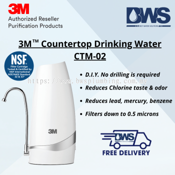 3M Countertop Drinking Water CTM-02 | Drinking Water System | Merdeka Sales with Free Gift