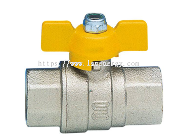 S.0277 Full Bore Ball Valve For Fuel Gas With T-handle, Female/Female, Nickel-plated