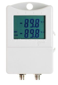 Thermometer for 2 external probes with display