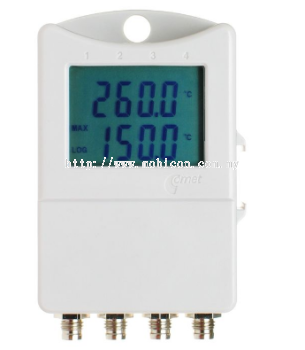 Thermometer 2 chann.+ 2x binary input with display