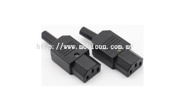 CONNECTOR IEC SOCKET STRAIGHT 3PIN                