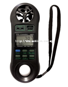 LUTRON LM-9000 7 in 1, Anemometer Air Flow Humidity/Temp., Dew Point Light, Barometer, type K Temp