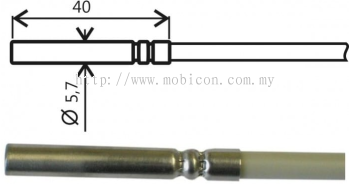 COMET SN185E Temperature probe Pt1000TGL40/E, ELKA connector, cable 1 meter