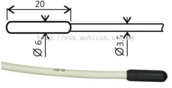 COMET SN199E Temperature probe Pt1000TR 160/E, ELKA connector, cable 1 meter