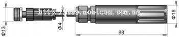 COMET DIGIL E-1 Digital temperature/humidity probe DIGIL/E-1, ELKA connector, cable 1 meter
