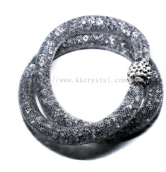 Stardust Bracelet, Double Loop, CC34 Silver