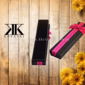Bracelet Box, Black with Pink Ribbon, 4x20cm, 6PCS/PKT