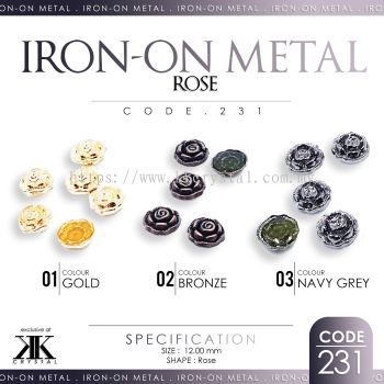 Iron On Metal, Code: 231#, 50pcs/pack